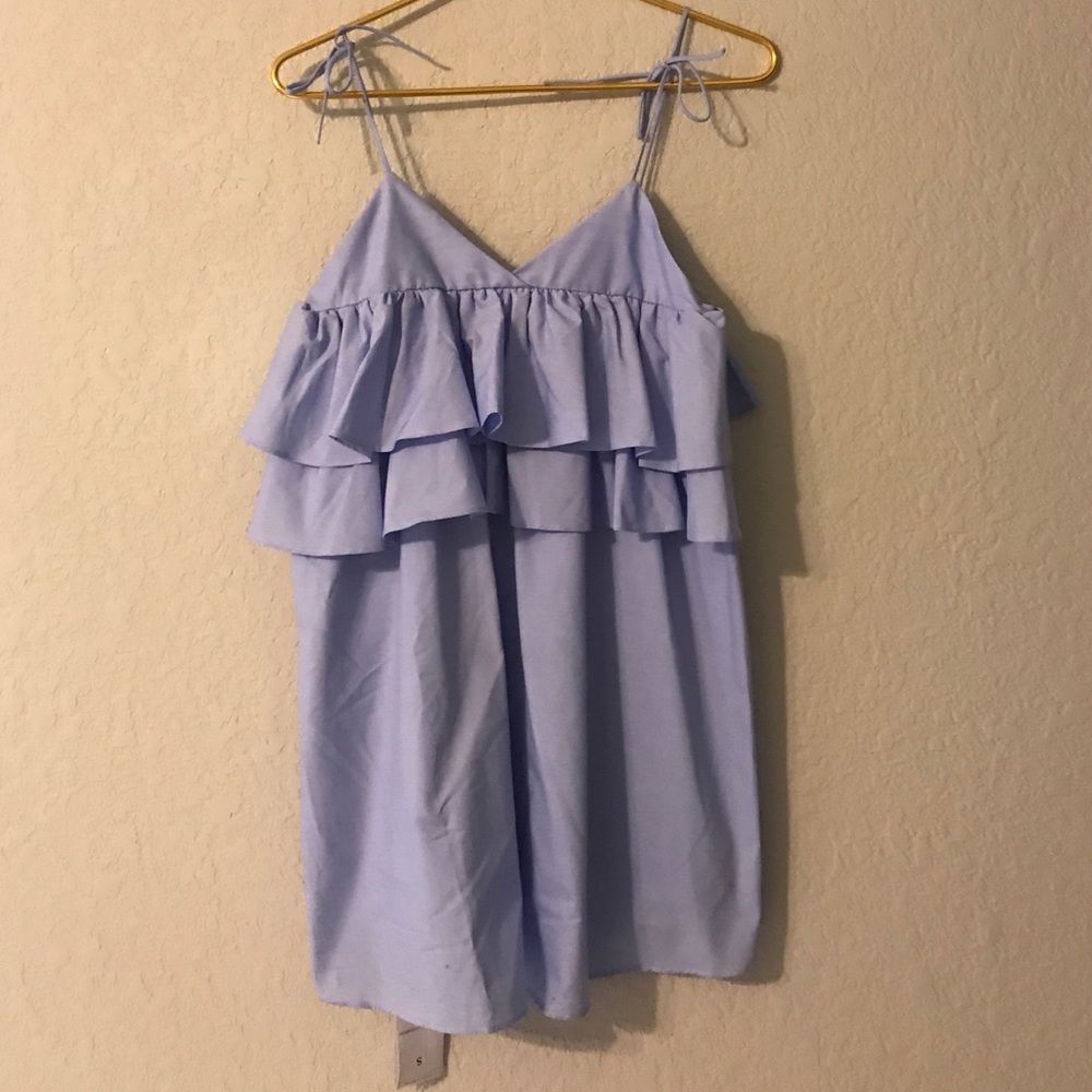 Never worn blue ruffle dress